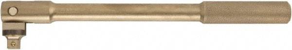 Ampco - 1/2" Drive Socket Flex Handle - 12" OAL, Aluminum Bronze Finish - Apex Tool & Supply