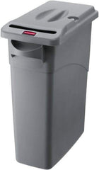 Rubbermaid - 15-7/8 Gal Gray Rectangle Confidential Document Container - Plastic, 24.88" High x 23.13" Long x 11" Wide - Apex Tool & Supply