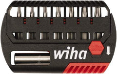 Wiha - 8 Piece, Bit Set - 5/32 to 1/4", 4 to 6mm Hex, Hex Point - Apex Tool & Supply
