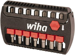Wiha - 7 Piece, Bit Set - 5/32 to 1/4", 4 to 6mm Hex, Hex Point - Apex Tool & Supply