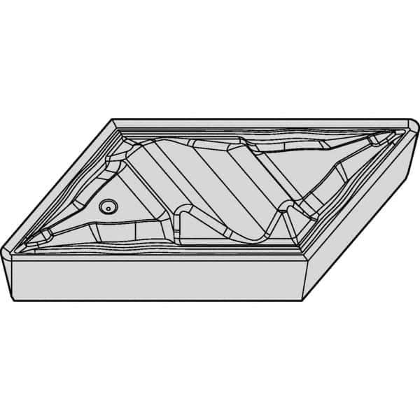 Kennametal - NPGR51 FP Grade KCU25 Carbide Turning Insert - AlTiN Finish, Parallelogram, 1/8" Thick, 1/64" Corner Radius - Apex Tool & Supply