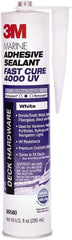 3M - 12.8 oz Cartridge White Polyether Hybrid Adhesive Sealant - 190°F Max Operating Temp, 20 min Tack Free Dry Time - Apex Tool & Supply