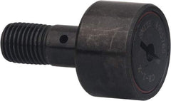 Accurate Bushing - 1" Roller Diam x 5/8" Width, 7/16" Stud Diam x 1" Length, Sealed Self Lubricating Stud Cam Follower with Nonmetallic Bushing - Carbon Steel, 1/2" Thread Length, 7/16-20 Thread, 1-5/8" OAL - Apex Tool & Supply