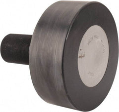 Accurate Bushing - 8" Roller Diam x 3" Width, 2-1/2" Stud Diam x 5-1/2" Length, Plain Stud Load Runner - Carbon Steel, 3-1/4" Thread Length, 2-1/2-12 Thread, 8-1/2" OAL, 35,800 Lb Dynamic Cap, 62,000 Lb Static Cap - Apex Tool & Supply