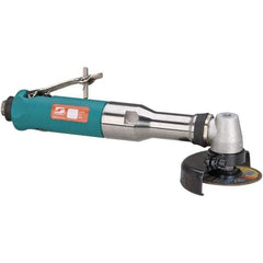 Dynabrade - 3" Wheel Diam, 18,000 RPM, Pneumatic Cutoff & Cutoff-Grinder Tool - Right Angle Handle, 1/4 NPT Inlet - Apex Tool & Supply