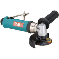 Dynabrade - 3" Wheel Diam, 18,000 RPM, Pneumatic Cutoff & Cutoff-Grinder Tool - Right Angle Handle, 1/4 NPT Inlet - Apex Tool & Supply