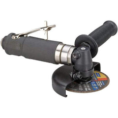 Dynabrade - 4" Wheel Diam, 13,500 RPM, Pneumatic Cutoff & Cutoff-Grinder Tool - Right Angle Handle, 1/4 NPT Inlet - Apex Tool & Supply