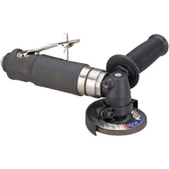 Dynabrade - 3" Wheel Diam, 18,000 RPM, Pneumatic Angle & Disc Grinder - 3/8-24 Spindle, 41 CFM, Rear Exhaust - Apex Tool & Supply