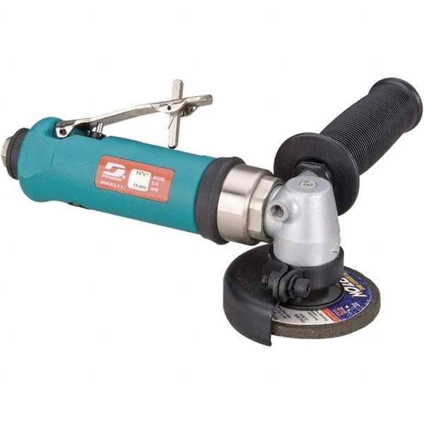 Dynabrade - 3" Wheel Diam, 18,000 RPM, Pneumatic Angle & Disc Grinder - 3/8-24 Spindle, 41 CFM, Rear Exhaust - Apex Tool & Supply