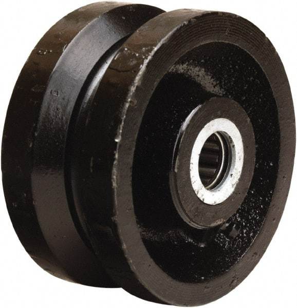 Hamilton - 4 Inch Diameter x 2 Inch Wide, Cast Iron Caster Wheel - 800 Lb. Capacity, 2-3/16 Inch Hub Length, 5/8 Inch Axle Diameter, Straight Roller Bearing - Apex Tool & Supply