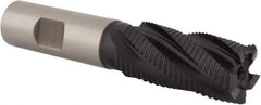 Hertel - 7/8" Diam, Fine Pitch, 1-7/8" LOC, 5 Flute Cobalt Roughing Square End Mill - TiAlN Finish, 4-1/8" OAL, 3/4" Shank Diam, Single End, 30° Helix - Apex Tool & Supply