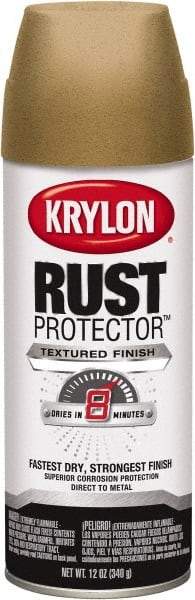 Krylon - Khaki (Color), 12 oz Net Fill, Textured, Rust Proof Enamel Spray Paint - 25 Sq Ft per Can, 12 oz Container - Apex Tool & Supply