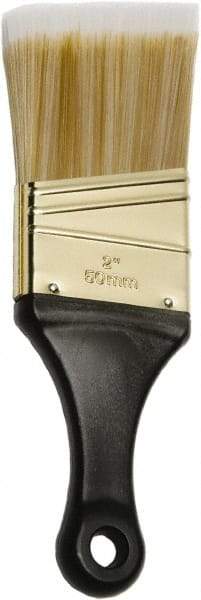 Ability One - 3" Flat Synthetic Sash Brush - 2" Bristle Length, 3" Short Handle - Apex Tool & Supply