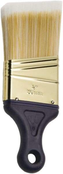 Ability One - 2-1/2" Flat Synthetic Sash Brush - 2" Bristle Length, 2-3/8" Short Handle - Apex Tool & Supply