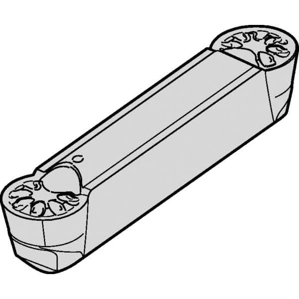 Kennametal - 0300A4R-P GUP Grade KCU10, 3mm Cutting Width Carbide Grooving Insert - Neutral, 1.5mm Corner Radius - Apex Tool & Supply