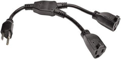Tripp-Lite - 1', 18/3 Gauge/Conductors, Black Indoor Replacement Cord - 0 Receptacles, 10 Amps, 120 VAC, UL SJT, NEMA 5-15P - Apex Tool & Supply