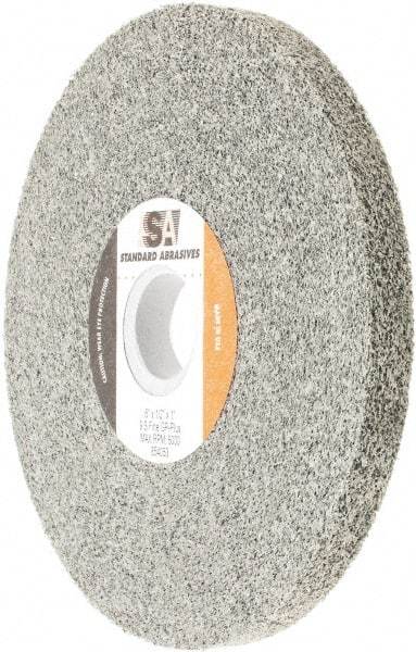 Standard Abrasives - 6" Diam, 1/2" Face Width, 1" Center Hole, Fine Grade, Silicon Carbide Deburring Wheel - Convolute, Density 9 Grade - Apex Tool & Supply