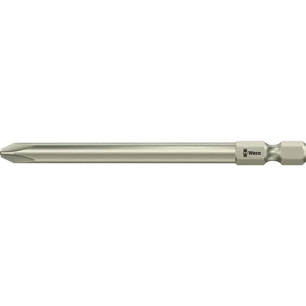 Wera - #1, Phillips Screwdriver Bit - 1/4" Drive, 3-1/2" OAL - Apex Tool & Supply