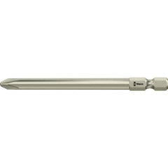Wera - #1, Phillips Screwdriver Bit - 1/4" Drive, 3-1/2" OAL - Apex Tool & Supply