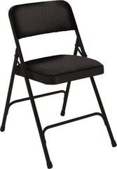 NPS - 18-3/4" Wide x 20-1/4" Deep x 29-1/2" High, Fabric Folding Chair with Fabric Padded Seat - Midnight Black - Apex Tool & Supply