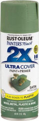 Rust-Oleum - Moss Green, Gloss, Enamel Spray Paint - 8 to 12 Sq Ft per Can, 12 oz Container - Apex Tool & Supply