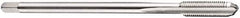 DORMER - M7x0.75 Metric Fine 6H 3 Flute Bright Finish Cobalt Straight Flute Machine Tap - Bottoming, Right Hand Thread, 80mm OAL, 15mm Thread Length, Oversize - Exact Industrial Supply