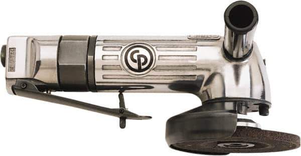 Chicago Pneumatic - 5" Wheel Diam, 12,000 RPM, Pneumatic Angle & Disc Grinder - 16 CFM, Rear Exhaust - Apex Tool & Supply