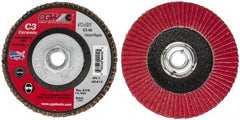 Camel Grinding Wheels - 40 Grit, 4-1/2" Disc Diam, 5/8-11 Center Hole, Ceramic Flap Disc - 13,300 Max RPM, Polyester Backing, Arbor Attaching System, Coated - Apex Tool & Supply