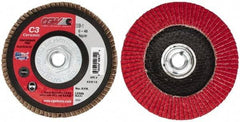 Camel Grinding Wheels - 40 Grit, 5" Disc Diam, 5/8-11 Center Hole, Ceramic Flap Disc - 12,200 Max RPM, Polyester Backing, Arbor Attaching System, Coated - Apex Tool & Supply