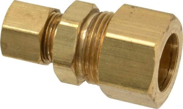 Parker - 5/8 x 3/8" OD, Brass Reducer - -65 to 250°F, Comp x Comp Ends - Apex Tool & Supply