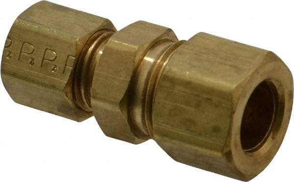 Parker - 3/8 x 1/4" OD, Brass Reducer - -65 to 250°F, Comp x Comp Ends - Apex Tool & Supply