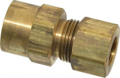 Parker - 3/8" OD, Brass Female Connector - 200 Max Working psi, -65 to 250°F, Comp x FNPT Ends - Apex Tool & Supply