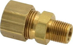 Parker - 3/8" OD, Brass Male Connector - 200 Max Working psi, -65 to 250°F, Comp x MNPT Ends - Apex Tool & Supply