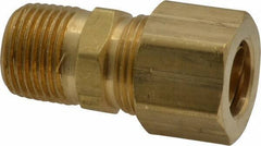Parker - 1/2" OD, Brass Male Connector - 200 Max Working psi, -65 to 250°F, Comp x MNPT Ends - Apex Tool & Supply