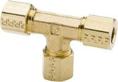 Parker - 5/8" OD, Brass Union Tee - 150 Max Working psi, -65 to 250°F, Comp x Comp x Comp Ends - Apex Tool & Supply