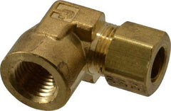 Parker - 3/8" OD, Brass Female Elbow - 200 Max Working psi, -65 to 250°F, Comp x FNPT Ends - Apex Tool & Supply