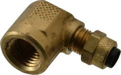 Parker - 1/4" OD, Brass Female Elbow - 150 Max Working psi, 0 to 150°F, Comp x FNPT Ends - Apex Tool & Supply