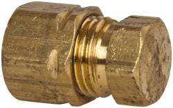 Parker - 1/4" OD, Brass Plug - 1,400 Max Working psi, -65 to 250°F, - Apex Tool & Supply