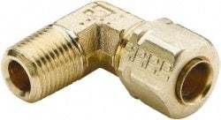 Parker - 3/4" OD, Brass Male Elbow - 550 Max Working psi, -65 to 250°F, Comp x MNPT Ends - Apex Tool & Supply