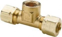 Parker - 1/4" OD, Brass Male 45° Elbow - 1,400 Max Working psi, -65 to 250°F, Comp x MNPT Ends - Apex Tool & Supply