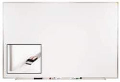 Ghent - 36-1/2" High x 48-1/2" Wide Porcelain on Steel Magnetic Marker Board - Aluminum Frame, 1.88" Deep - Apex Tool & Supply