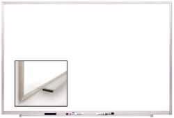 Ghent - 48-1/2" High x 72-1/2" Wide Acrylic/Enamel Magnetic Marker Board - Aluminum Frame, 2.63" Deep - Apex Tool & Supply