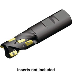 Kennametal - 32mm Cut Diam, 44.78mm Max Depth of Cut, 32mm Shank Diam, 115mm OAL, Indexable Square Shoulder Helical End Mill - ED.T 10T3.. Inserts, Weldon Shank, 0° Lead Angle, Through Coolant, Series Mill 1-10 - Apex Tool & Supply