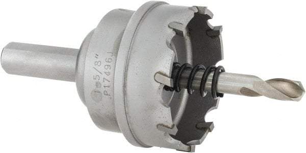 Hougen - 1-5/8" Diam, 1/8" Cutting Depth, Hole Saw - Carbide-Tipped Saw, Toothed Edge - Apex Tool & Supply