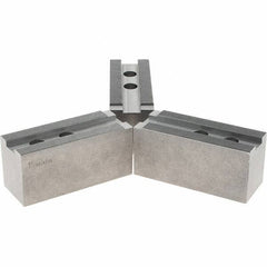 Abbott Workholding Products - 1.5mm x 60° Serrated Attachment, Square Soft Lathe Chuck Jaw - 3 Jaws, Steel, 1.6929" Btw Mount Hole Ctrs, 6-1/2" Long x 2-1/2" Wide x 3" High, 1.0039" Groove, 0.7874" & 20mm Fastener - Apex Tool & Supply
