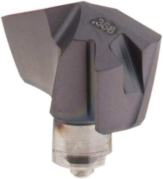 Iscar - Series ICP, 0.358" Diam Grade IC908 140° Replaceable Drill Tip - Carbide, TiAlN Finish, 9 Seat Size, Through Coolant - Apex Tool & Supply