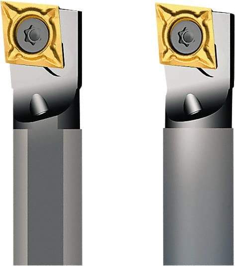 Seco - 10mm Min Bore Diam, 125mm OAL, 8mm Shank Diam, A-SCLC Indexable Boring Bar - 12mm Max Bore Depth, CC.. 0602.. Insert, Screw Holding Method - Apex Tool & Supply