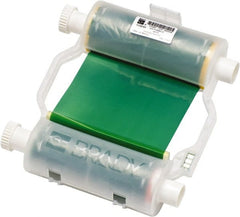 Brady - 4.33" Wide x 2,400" Long, Green Resin Ribbon Printer Ribbon - For BBP30 Label Printer, BBP33 Label Printer, BBP35 Multicolor Sign & Label Printer, BBP37 Color & Cut Sign & Label Printer, BradyPrinter S3100, BBP31 Sign & Label Printer - Apex Tool & Supply