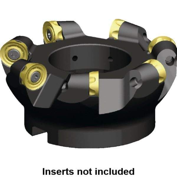 Kennametal - 180mm Cut Diam, 10mm Max Depth, 60mm Arbor Hole, 9 Inserts, RCGX 2006... Insert Style, Indexable Copy Face Mill - KSRM Cutter Style, 10,700 Max RPM, 63mm High, Through Coolant, Series KSRM - Apex Tool & Supply