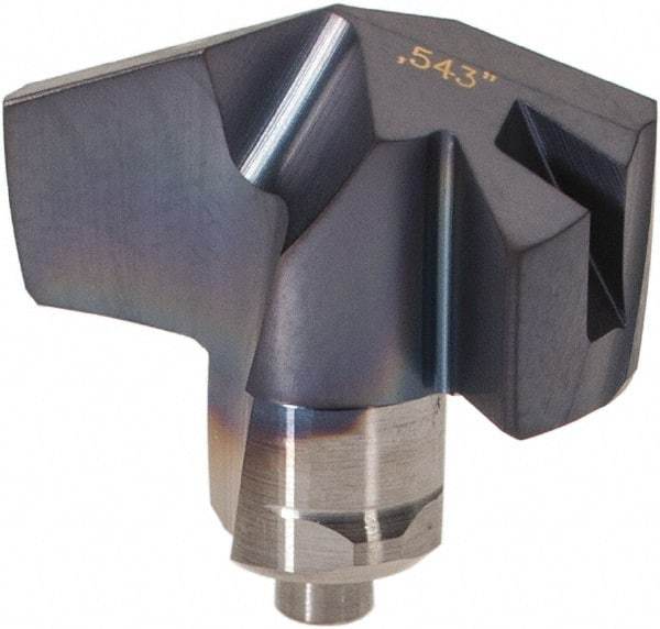 Iscar - Series ICM, 13.79mm Diam Grade IC908 140° Replaceable Drill Tip - Carbide, TiAlN Finish, 13 Seat Size - Apex Tool & Supply